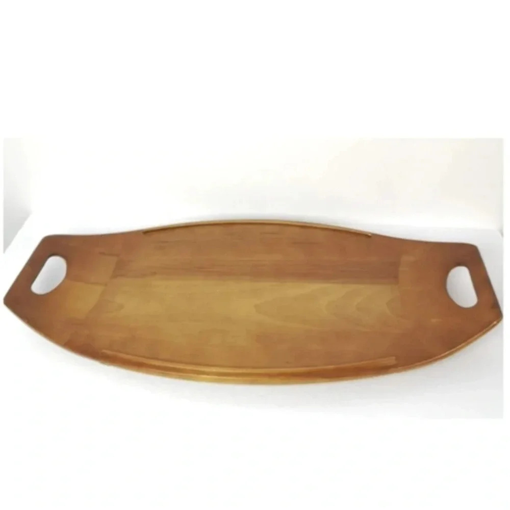 Baribocraft  Maple Wood Solid Serving Tray Vintage 24 inch Platter‎
